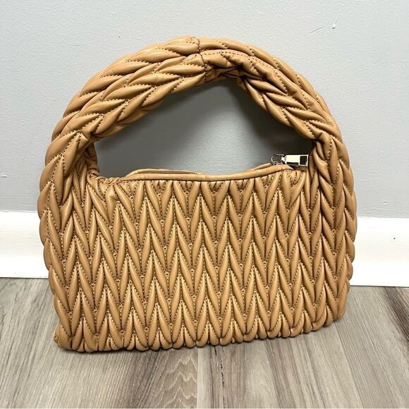 Shiraleah Purse Women’s Mini Aster Tan Brown Woven Hobo Shoulder Handbag - Picture 2 of 6